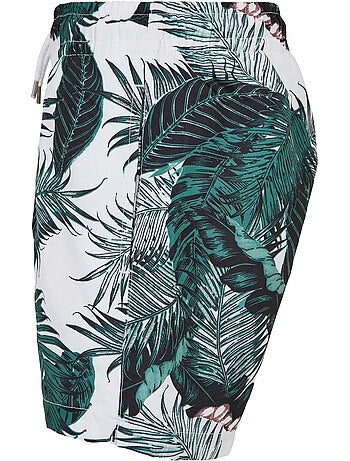 Urban Classics - Short de bain motif/style feuille de palmier
