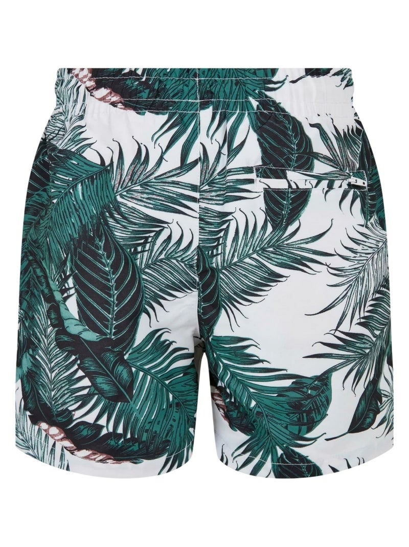 Urban Classics - Short de bain motif/style Feuille de palmier Vert - Kiabi