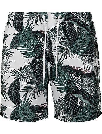 Urban Classics - Short de bain motif/style Feuille de palmier