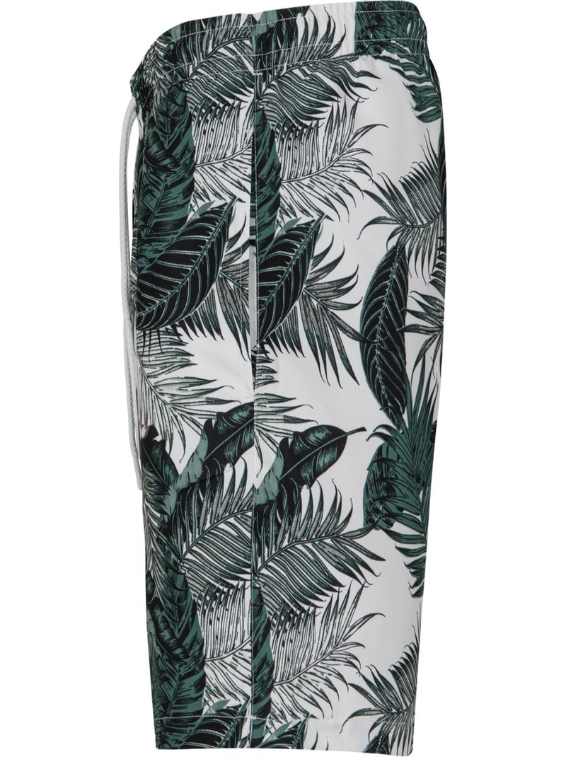 Urban Classics - Short de bain motif/style Feuille de palmier Vert jade - Kiabi