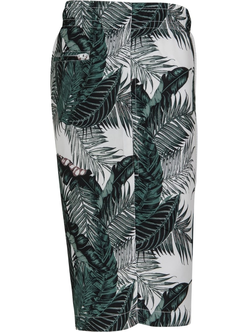 Urban Classics - Short de bain motif/style Feuille de palmier Vert jade - Kiabi