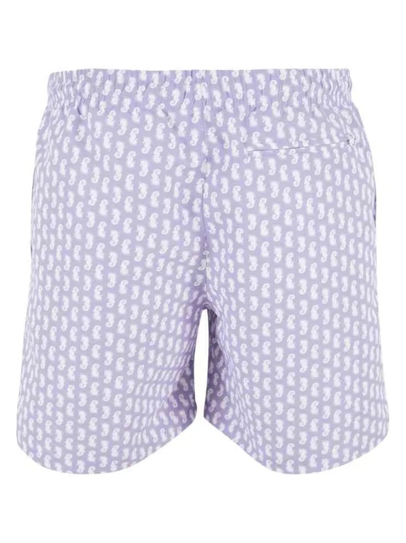 Urban Classics - Short de bain motif/style Hippocampe Violet - Kiabi