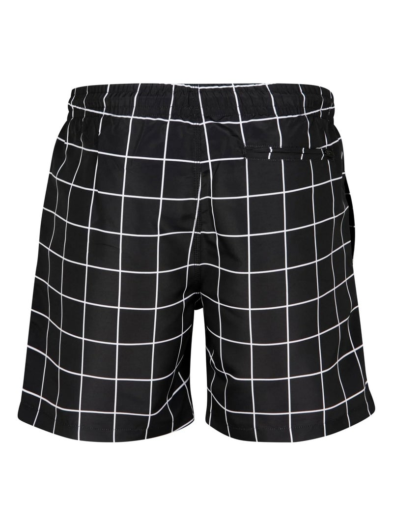 Urban Classics - Short de bain motif/style imprimé intégral Noir Blanc - Kiabi