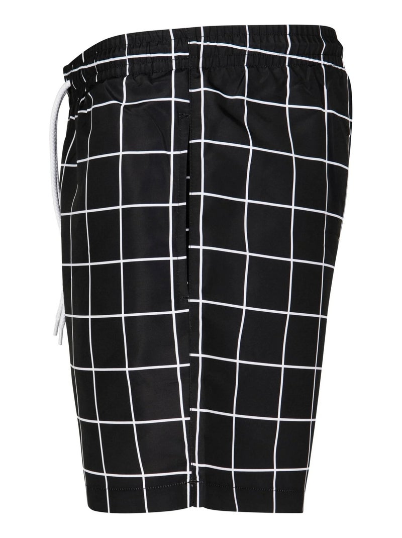 Urban Classics - Short de bain motif/style imprimé intégral Noir Blanc - Kiabi