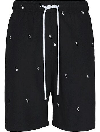 Urban Classics - Short de bain motif/style palmier