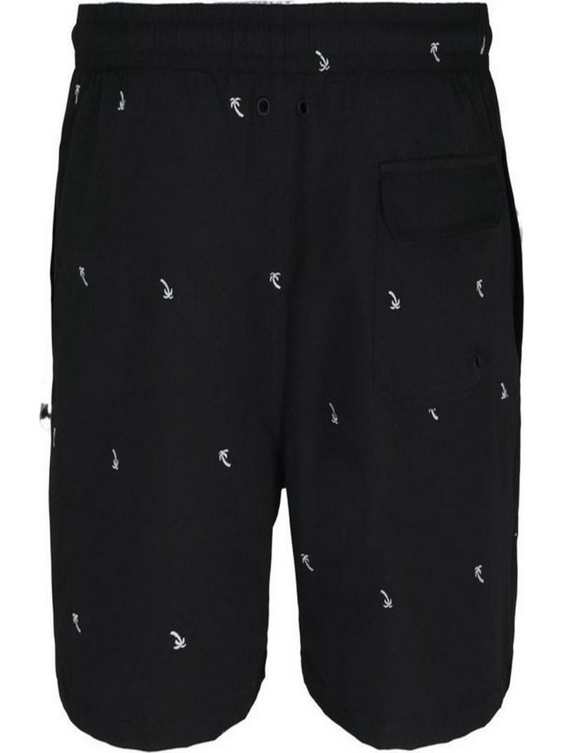 Urban Classics - Short de bain motif/style palmier Noir - Kiabi