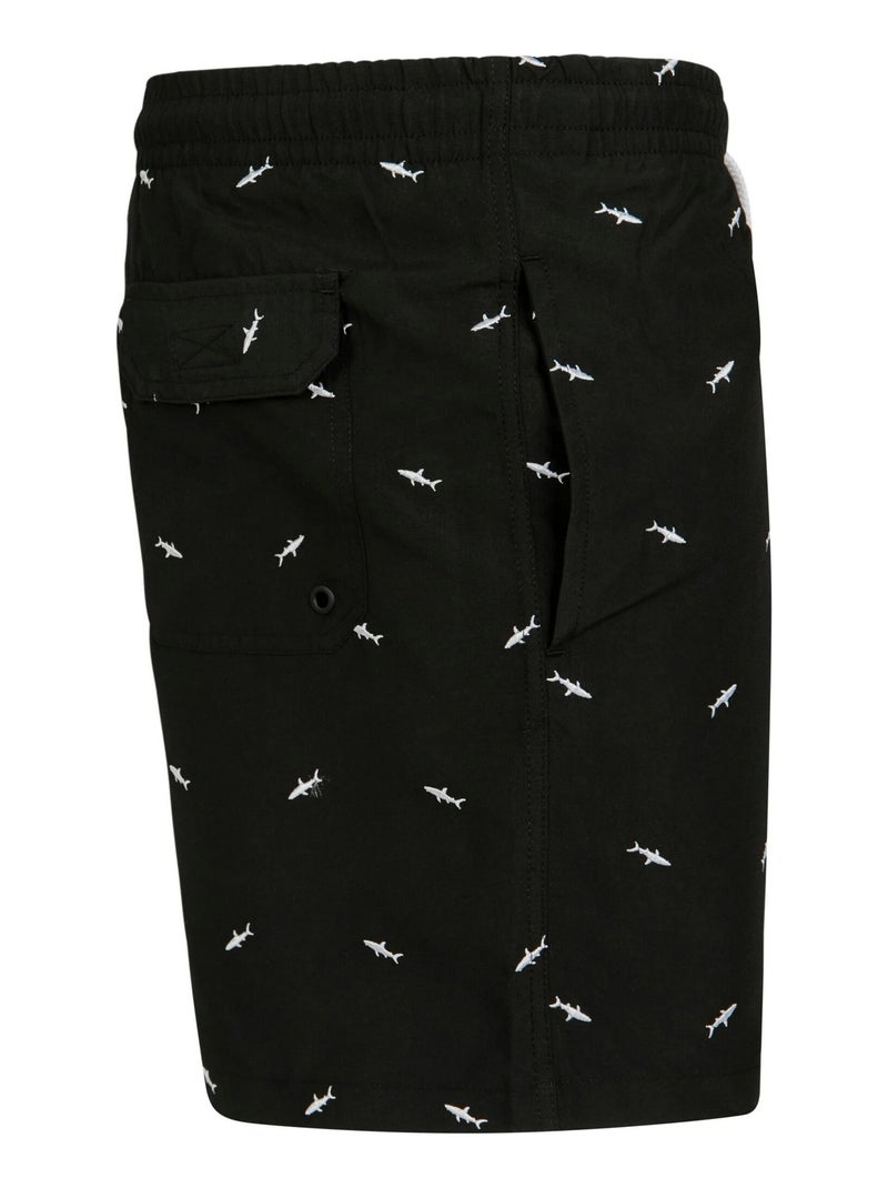 Urban Classics - Short de bain motif/style Requin Noir Blanc - Kiabi