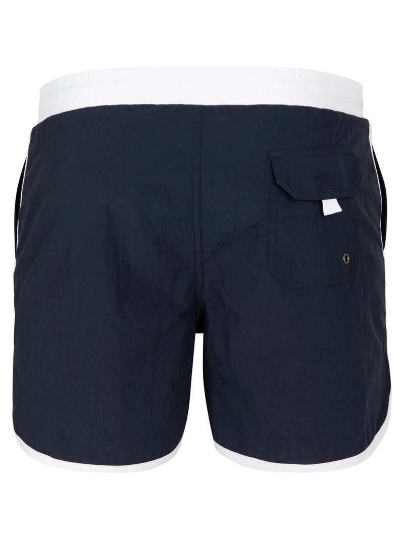 Urban Classics - Short de bain motif/style rétro Bleu Bleu marine Blanc - Kiabi