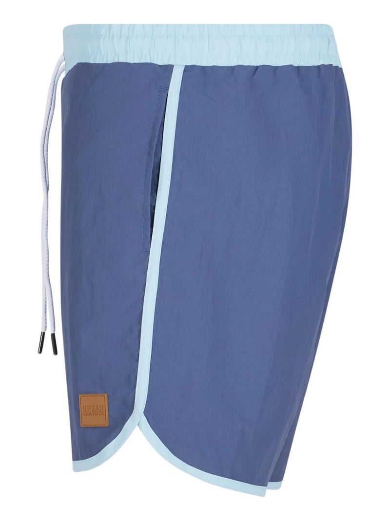 Urban Classics - Short de bain motif/style rétro Bleu - Kiabi