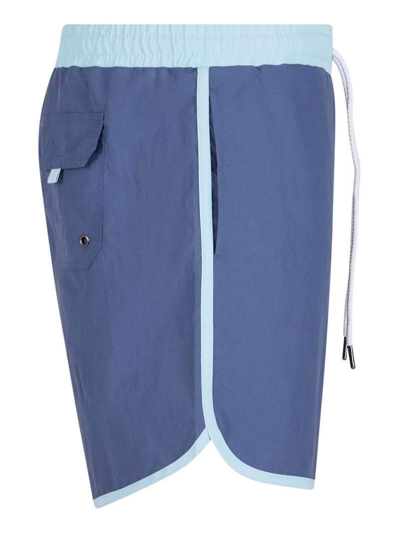 Urban Classics - Short de bain motif/style rétro Bleu - Kiabi