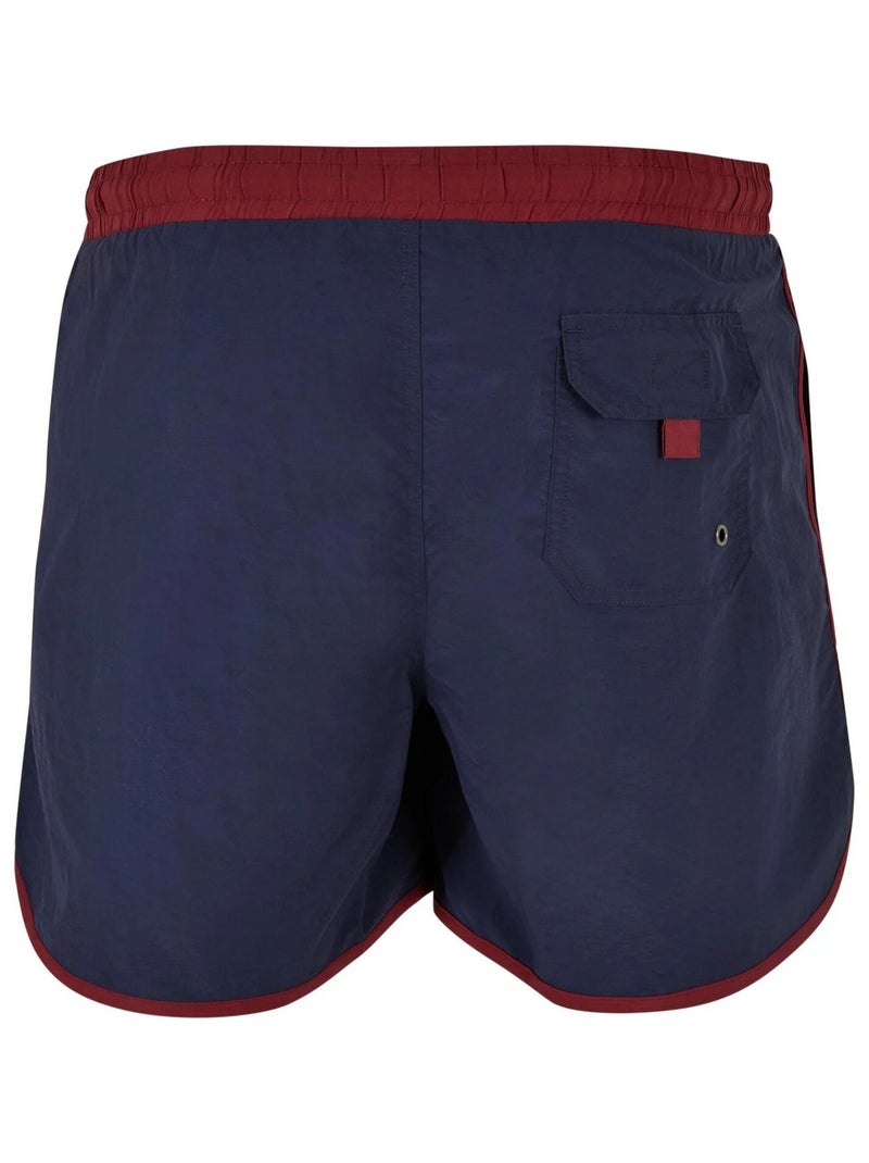Urban Classics - Short de bain motif/style rétro Bordeaux - Kiabi