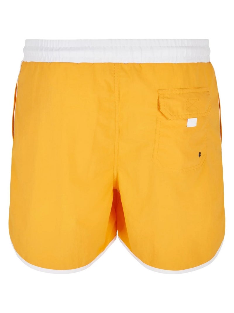 Urban Classics - Short de bain motif/style rétro Orange - Kiabi