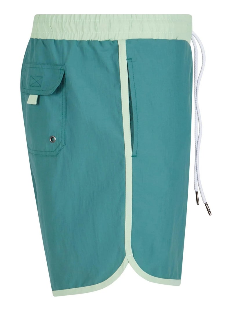 Urban Classics - Short de bain motif/style rétro Vert - Kiabi