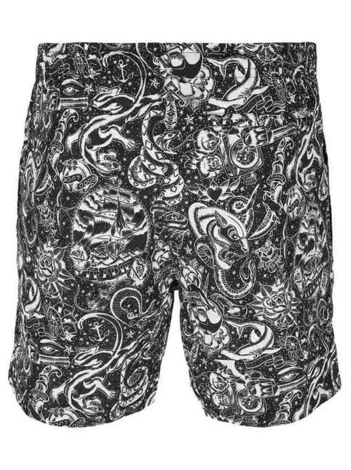 Urban Classics - Short de bain motif/style Tatouage - Kiabi