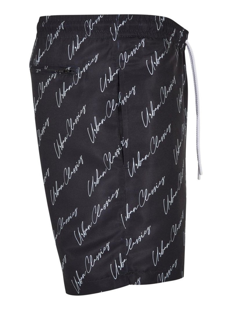 Urban Classics - Short de bain motif/style Texte Noir - Kiabi