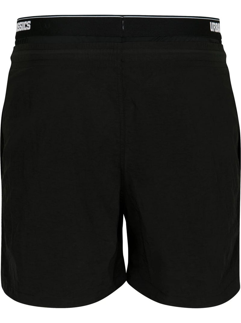 Urban Classics - Short de bain Noir Blanc - Kiabi
