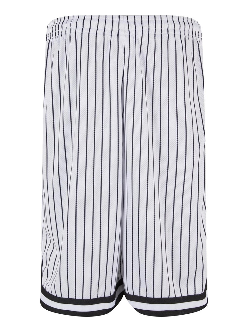 Urban Classics - Short motif/style rayé Blanc Noir - Kiabi