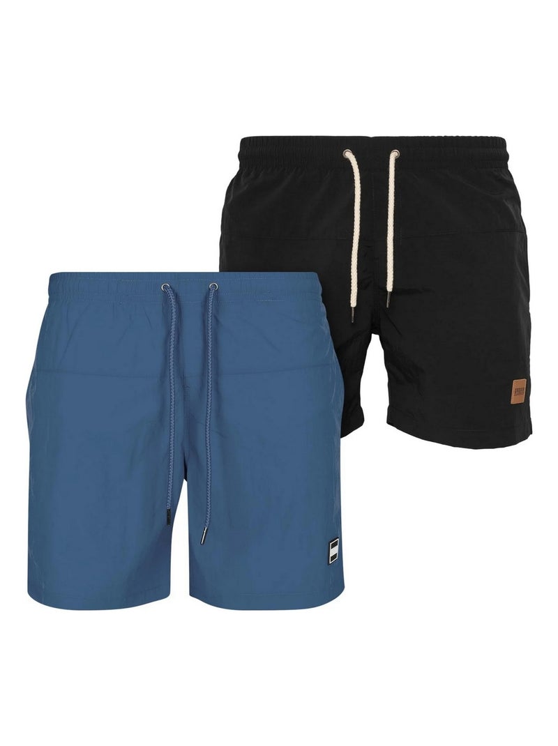 Urban Classics - Shorts de bain Bleu Noir - Kiabi