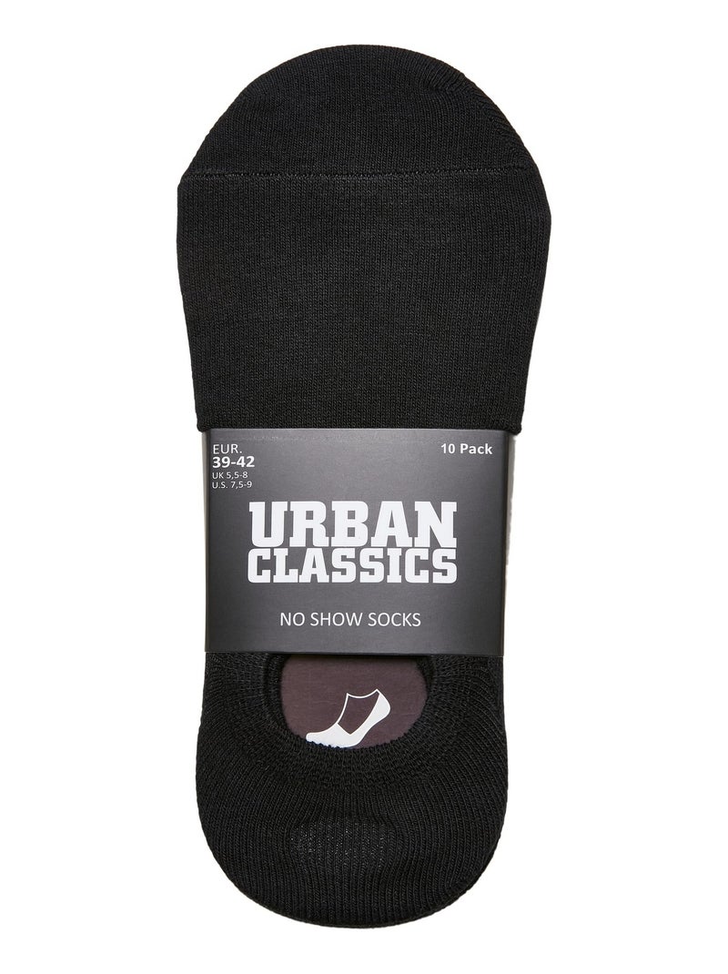 Urban Classics - Socquettes motif/style uni Noir - Kiabi
