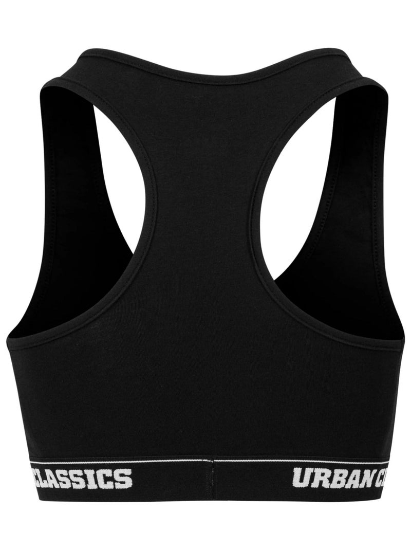 Urban Classics - Soutien-gorge motif/style logo Noir - Kiabi