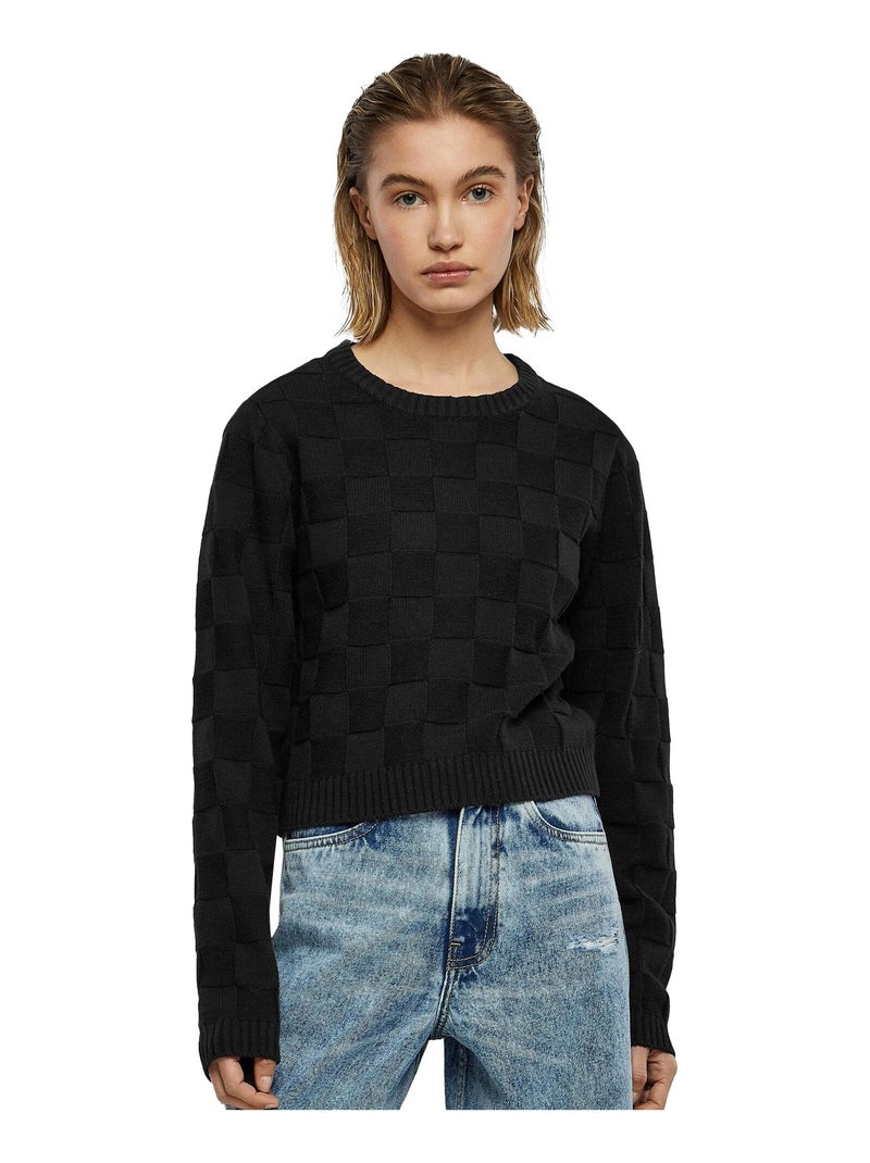 Urban Classics - Sweat motif/style à carreaux Noir - Kiabi