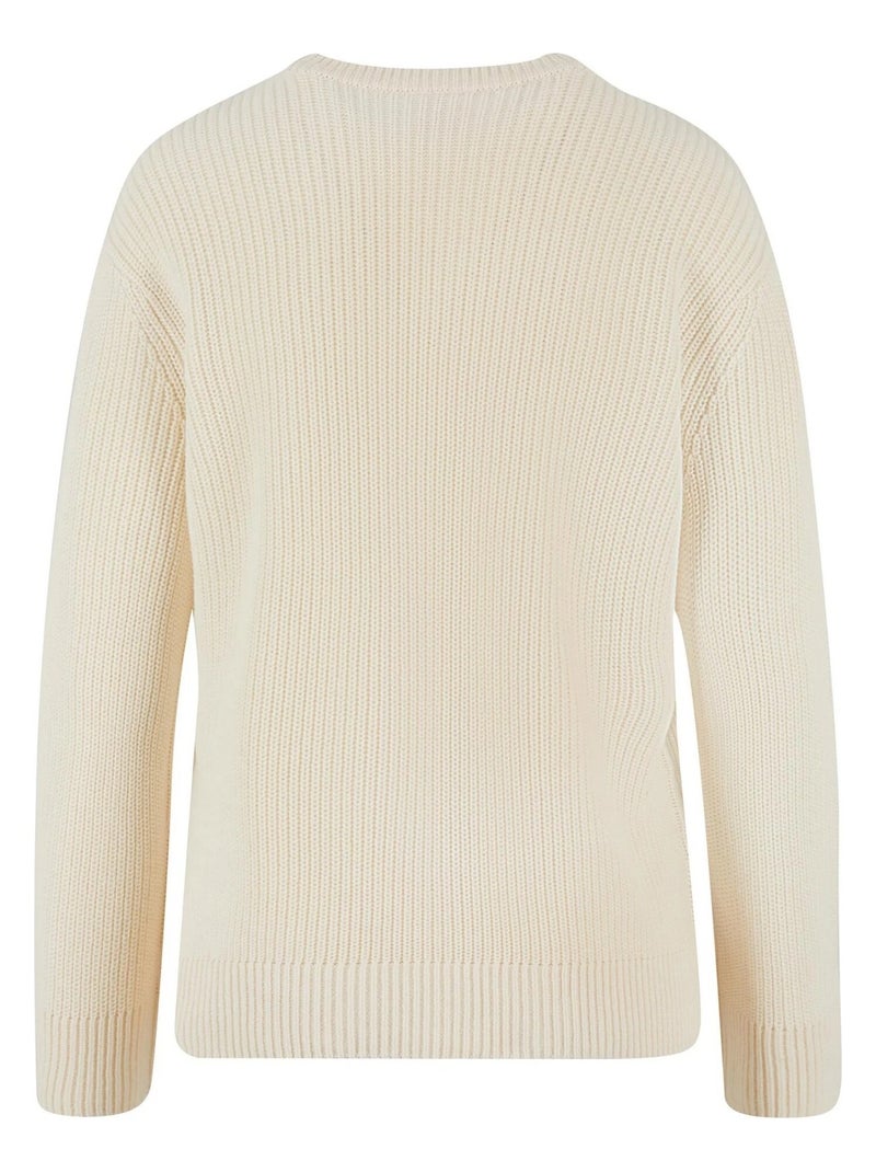 Urban Classics - Sweat motif/style Côtelé Blanc nacré - Kiabi