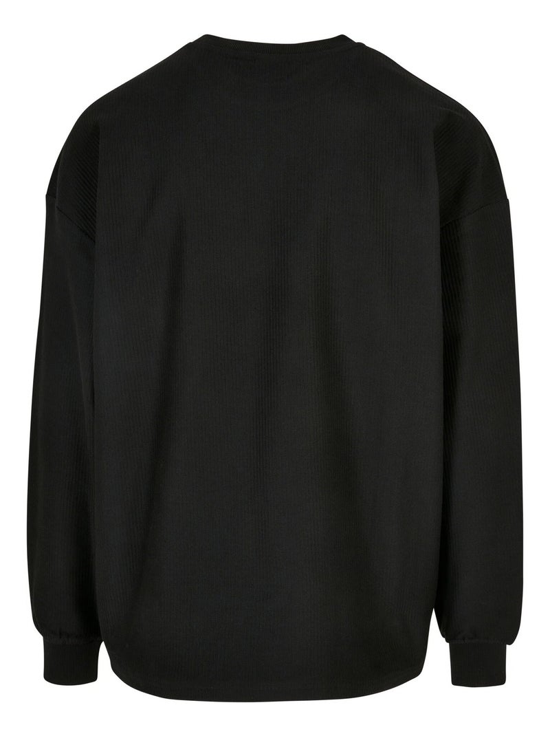 Urban Classics - Sweat motif/style Côtelé Noir - Kiabi