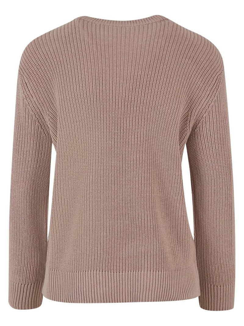 Urban Classics - Sweat motif/style Côtelé Rose pâle - Kiabi