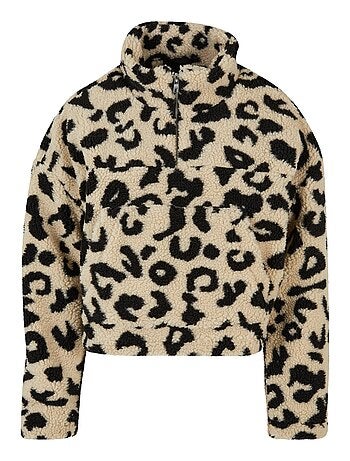 Urban Classics - Sweat motif/style imprimé léopard