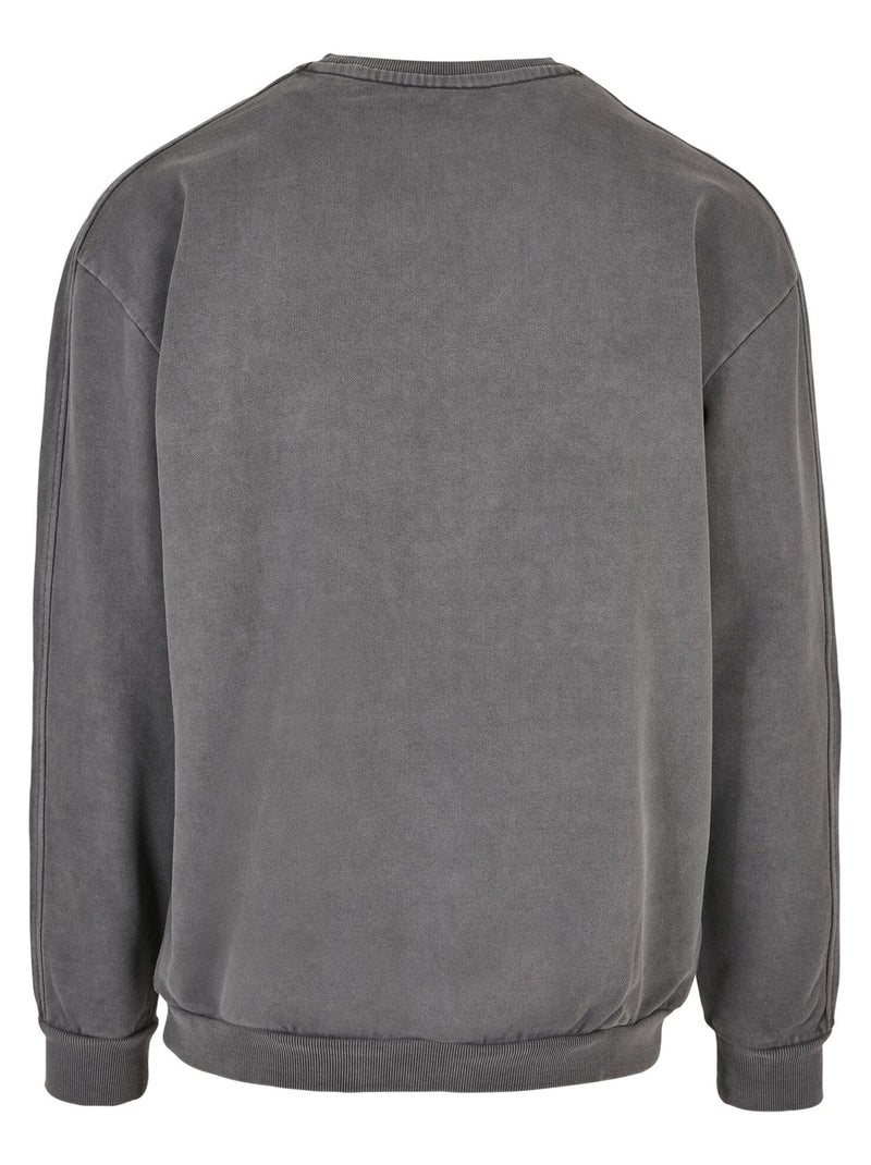 Urban Classics - Sweat motif/style ras-du-cou Gris foncé - Kiabi