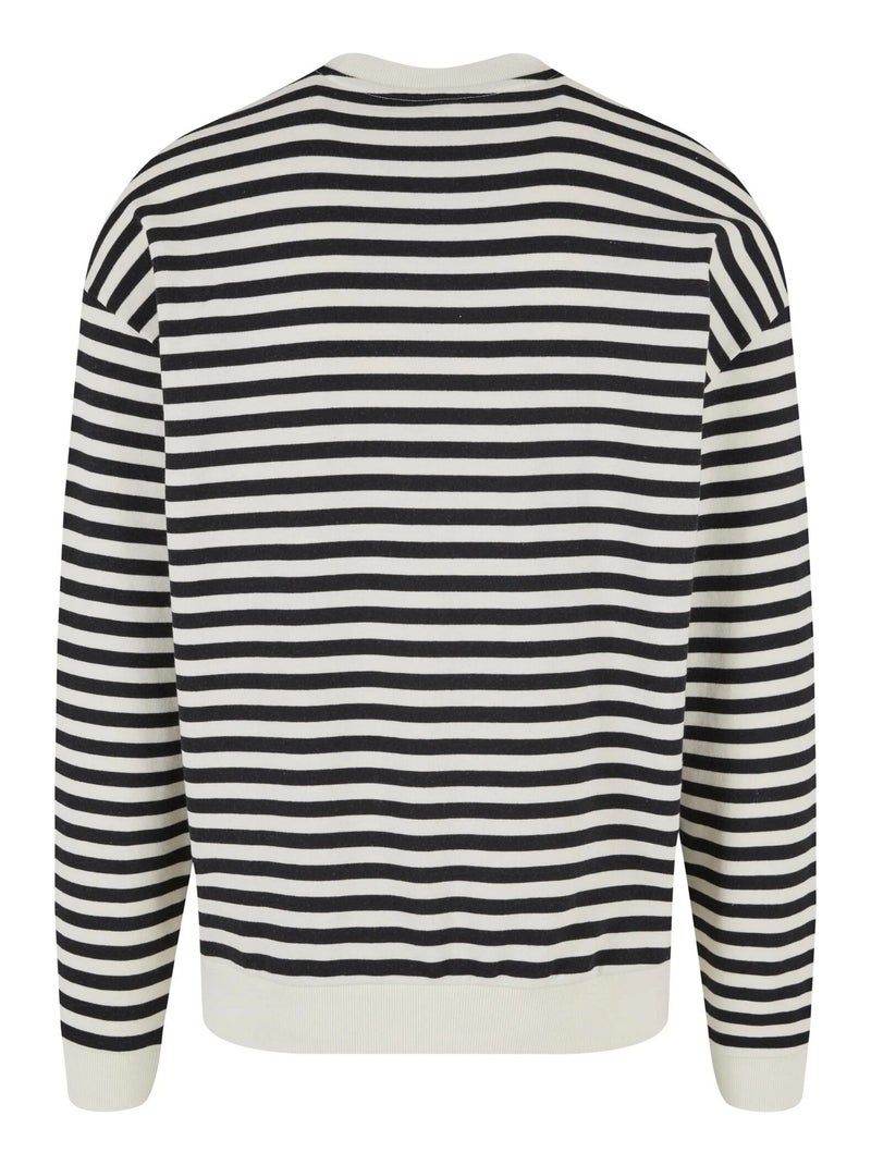 Urban Classics - Sweat motif/style rayé Blanc nacré - Kiabi