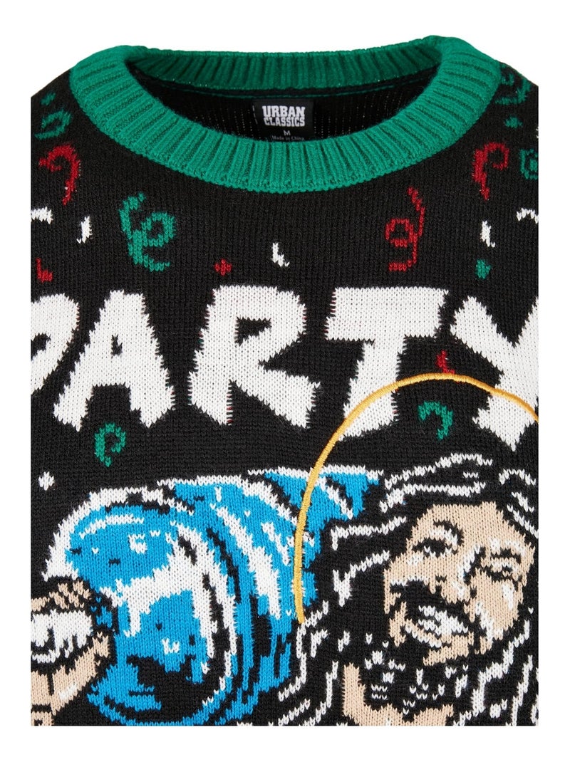 Urban Classics - Sweat Noël SAVIOR Noir Vert - Kiabi
