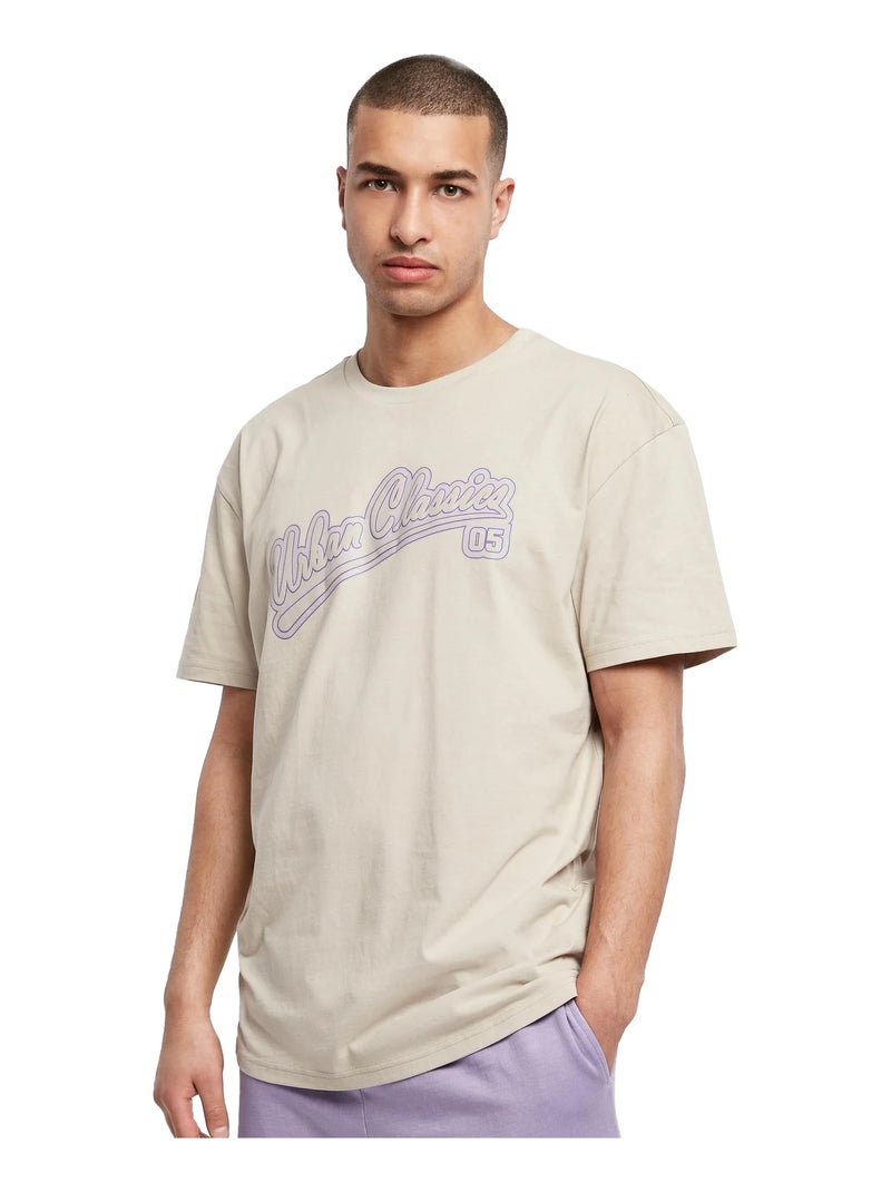 Urban Classics - T-shirt baseball motif/style logo Beige foncé - Kiabi