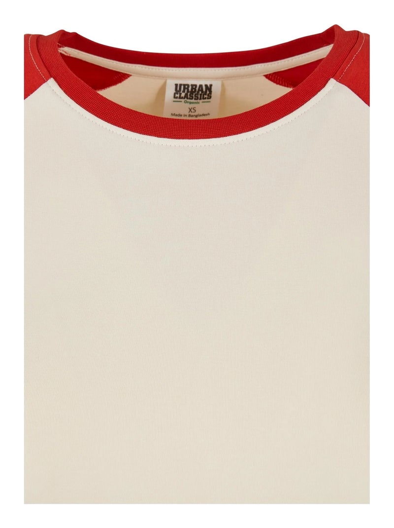 Urban Classics - T-shirt court manches longues motif/style rétro Blanc cassé - Kiabi