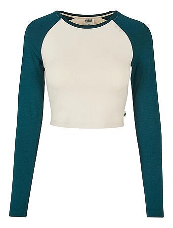 Urban Classics - T-shirt court manches longues motif/style rétro