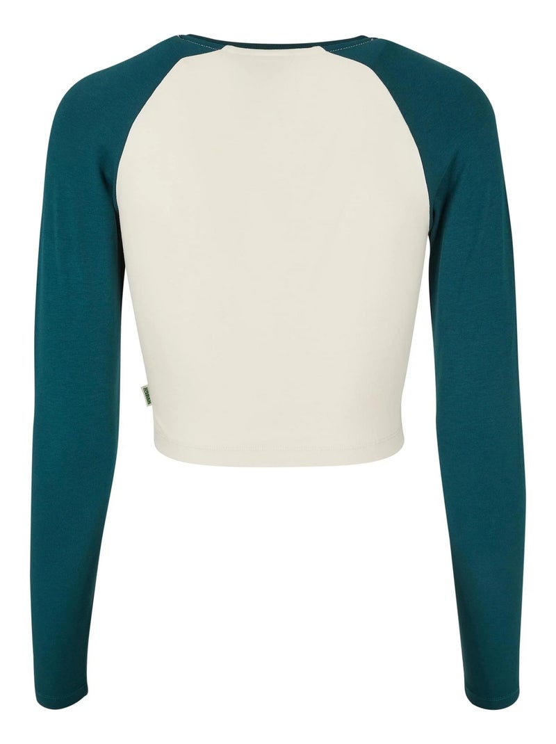 Urban Classics - T-shirt court manches longues motif/style rétro Blanc - Kiabi