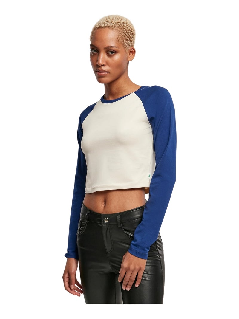Urban Classics - T-shirt court manches longues motif/style rétro Blanc - Kiabi