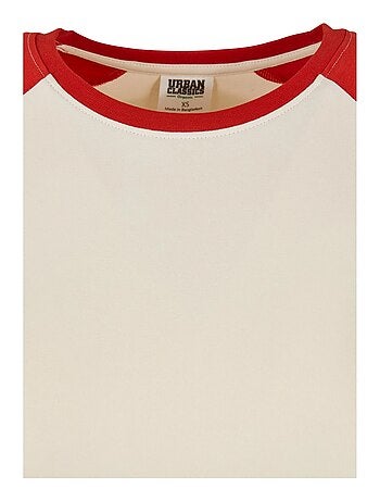 Urban Classics - T-shirt court manches longues motif/style rétro