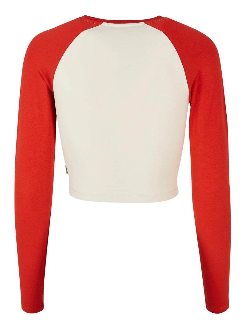 Urban Classics - T-shirt court manches longues motif/style rétro Blanc nacré - Kiabi