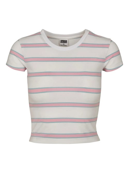 Urban Classics - T-shirt court motif/style à rayures - Kiabi