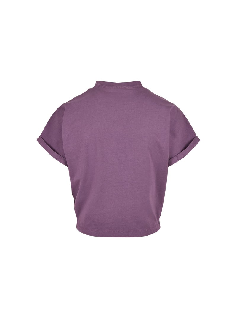 Urban Classics - T-shirt manches à revers Mauve lilas - Kiabi