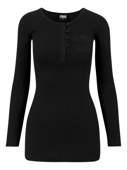 Urban Classics - T-shirt manches à revers motif/style Côtelé - Kiabi