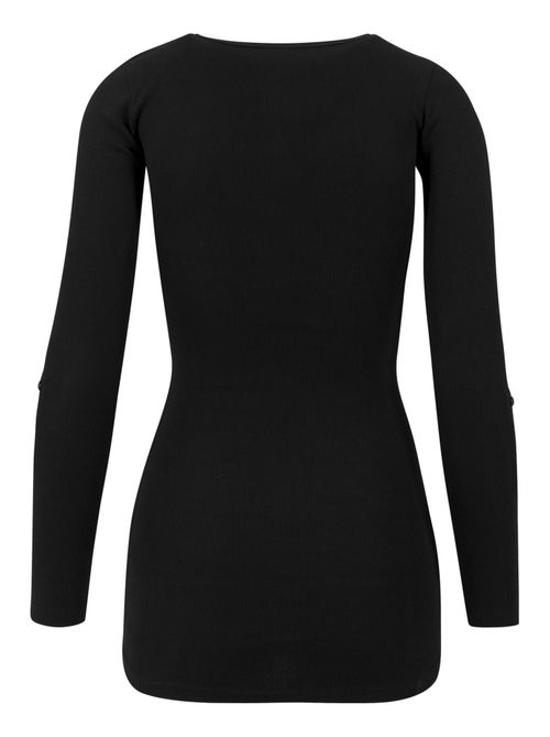 Urban Classics - T-shirt manches à revers motif/style Côtelé - Kiabi