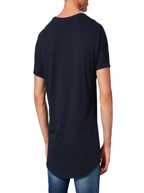 Urban Classics - T-shirt manches à revers motif/style Façonné - Kiabi