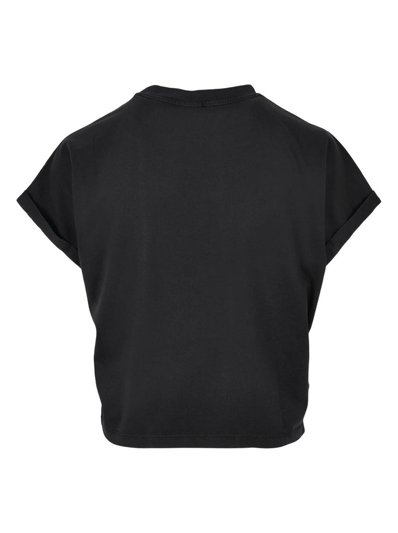 Urban Classics - T-shirt manches à revers Noir - Kiabi