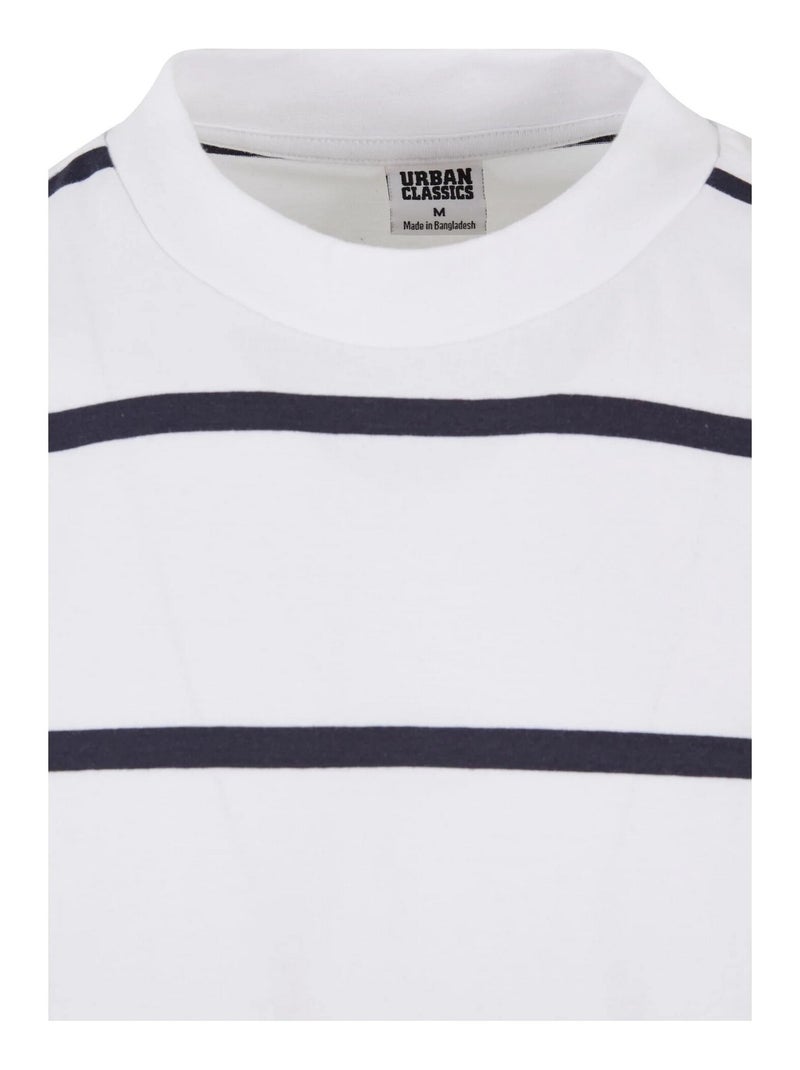 Urban Classics - T-shirt manches amples motif/style à rayures Blanc Bleu - Kiabi