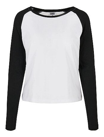 Urban Classics - T-shirt manches longues motif/style Contrasté