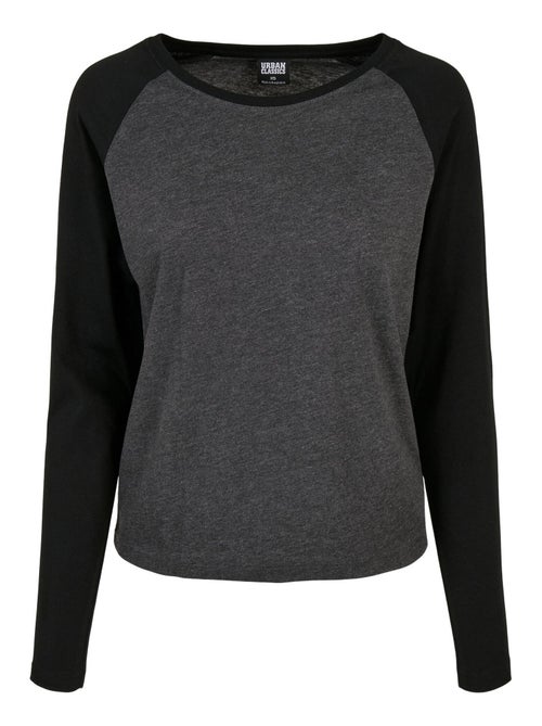 Urban Classics - T-shirt manches longues motif/style Contrasté - Kiabi