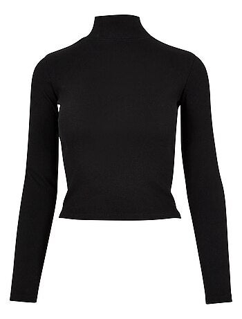 Urban Classics - T-shirt manches longues motif/style Côtelé