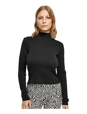 Urban Classics - T-shirt manches longues motif/style Côtelé